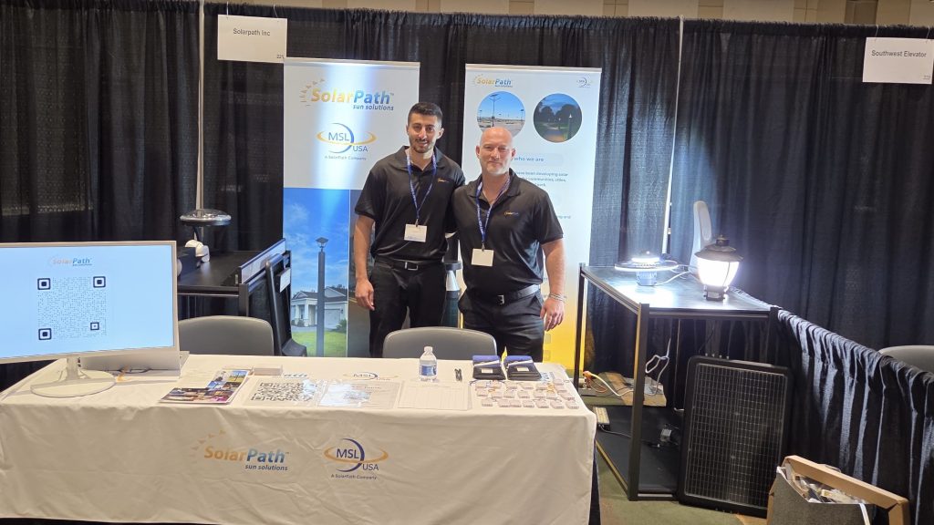 SolarPath team at the company trade-show booth