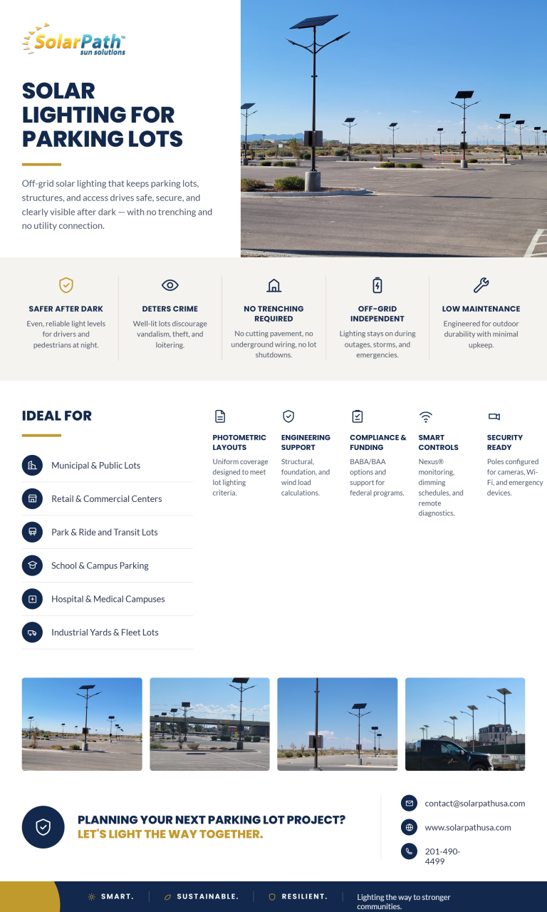 SolarPath one-pager - Parking Lots Area Lighting